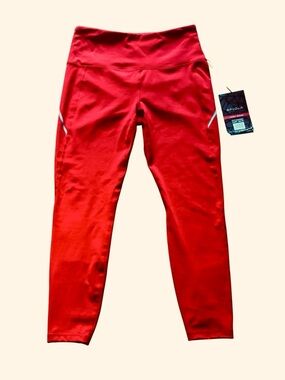 Spyder Active Women's Red Performance Leggings with Zip Pockets NWT